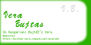 vera bujtas business card